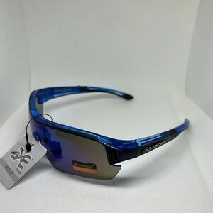 X-Loop Semi-Rimless Mirrored Sunglasses 